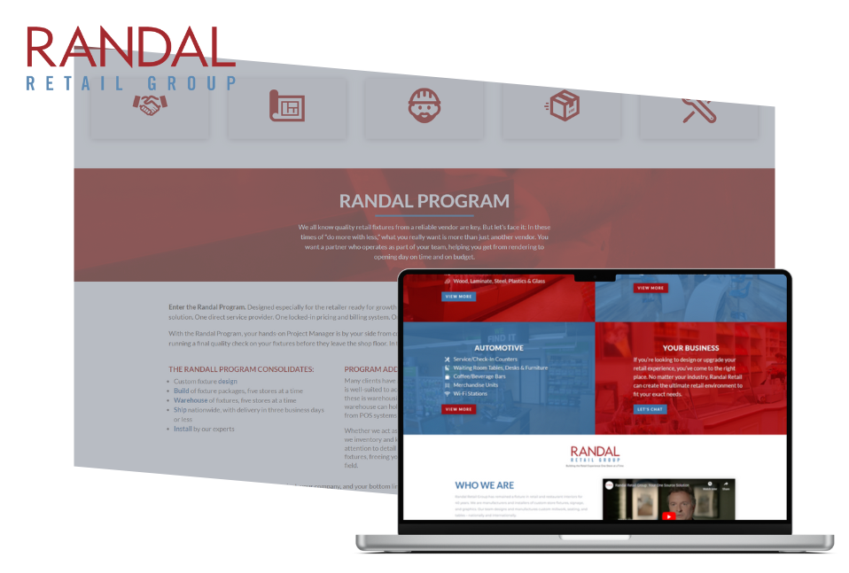 Randal Retail website portfolio