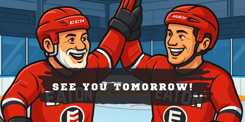 See you tomorrow- pucks and plates